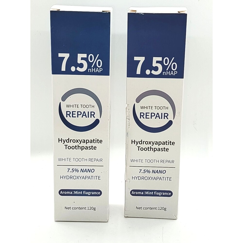 Lot of 2 BARUBT 7.5% nHAP White Tooth Repair NANO Hydroxyapatite Toothpaste